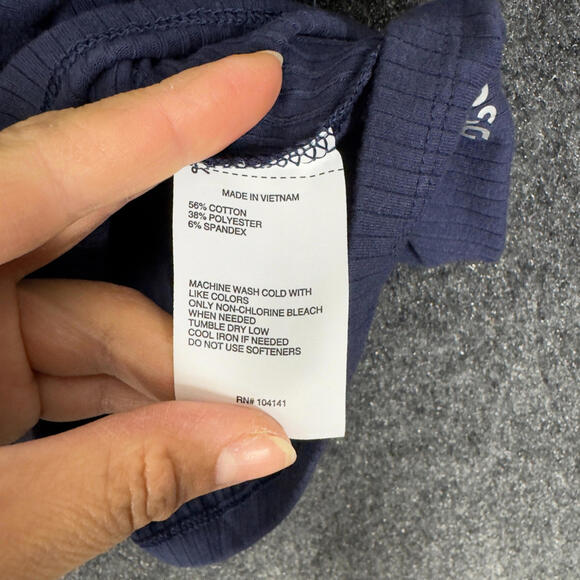 New DSD Cropped Top Women S Small Blue V-Neck Sleeveless Wide Strap Cotton - Picture 7 of 8